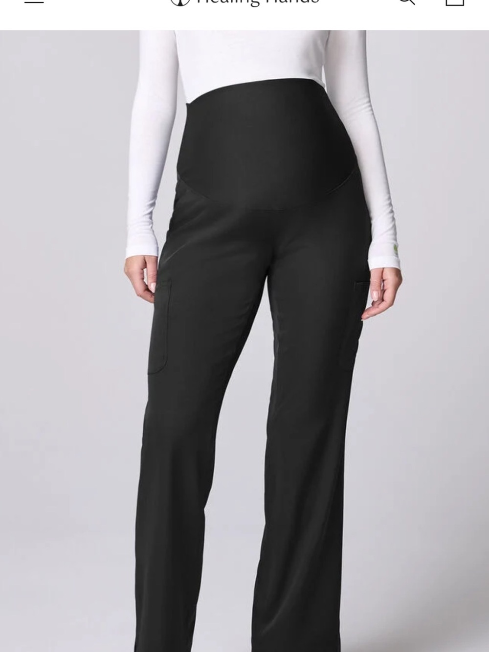 healing hands Black Wide-Leg Maternity Pants
